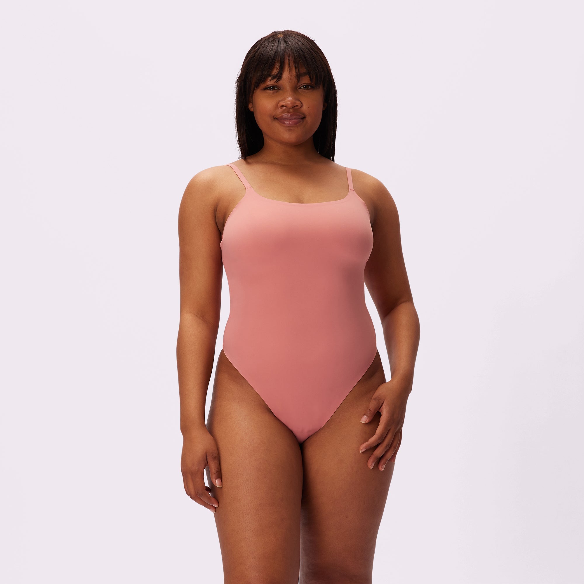 Seamless Cami Bodysuit in Pink Canyon
