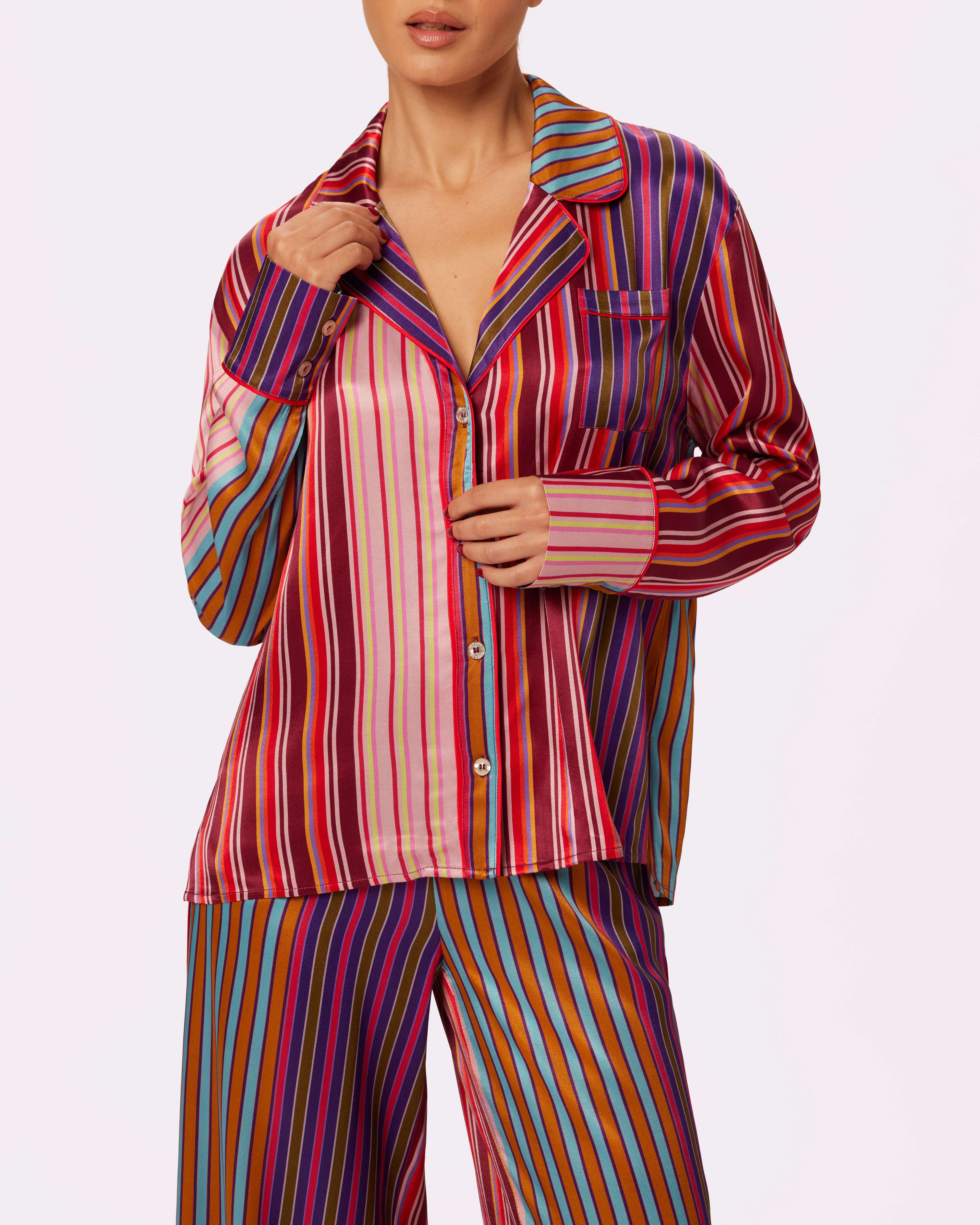 Plush Satin Long Sleeve Button Up – Luxe Dreams