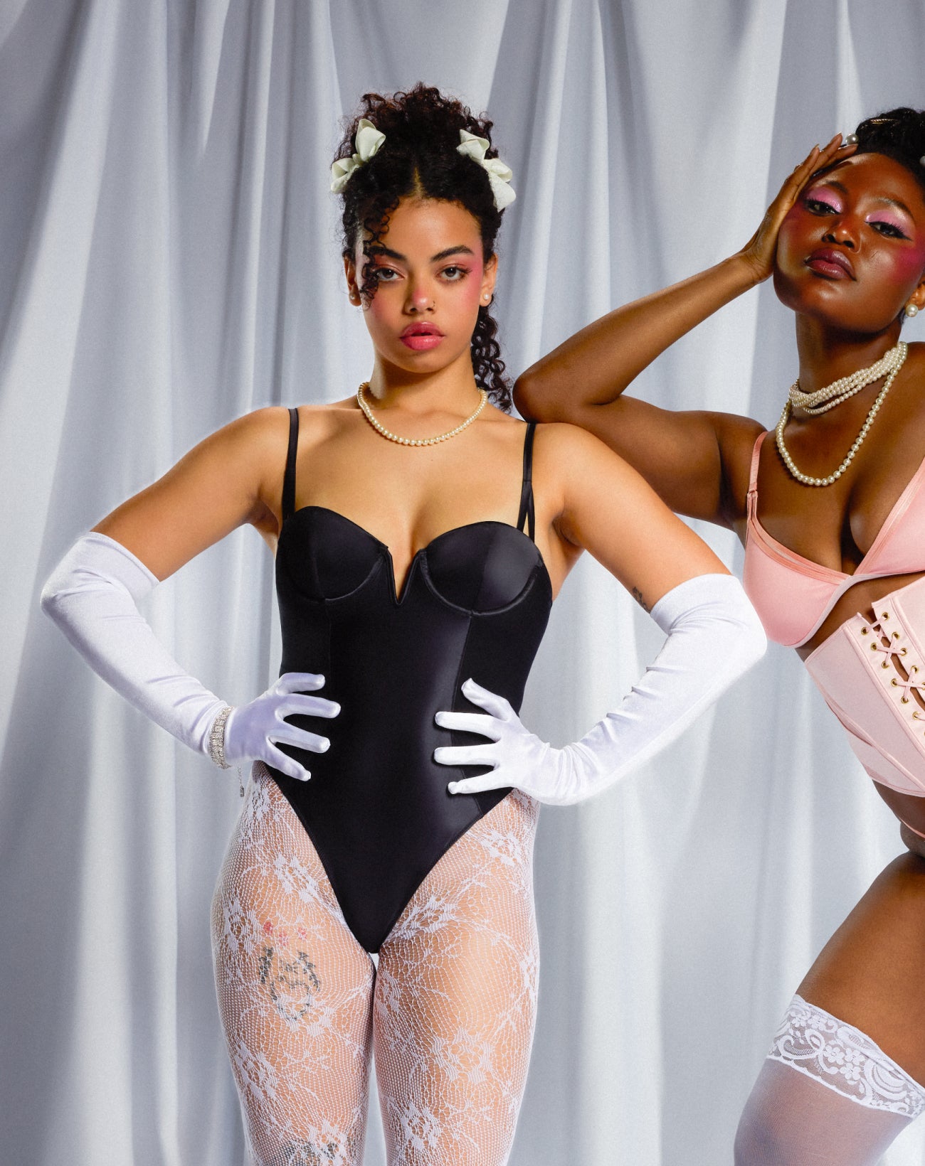 Glow Satin Demi Bodysuit - Sheer Sculpt Fit