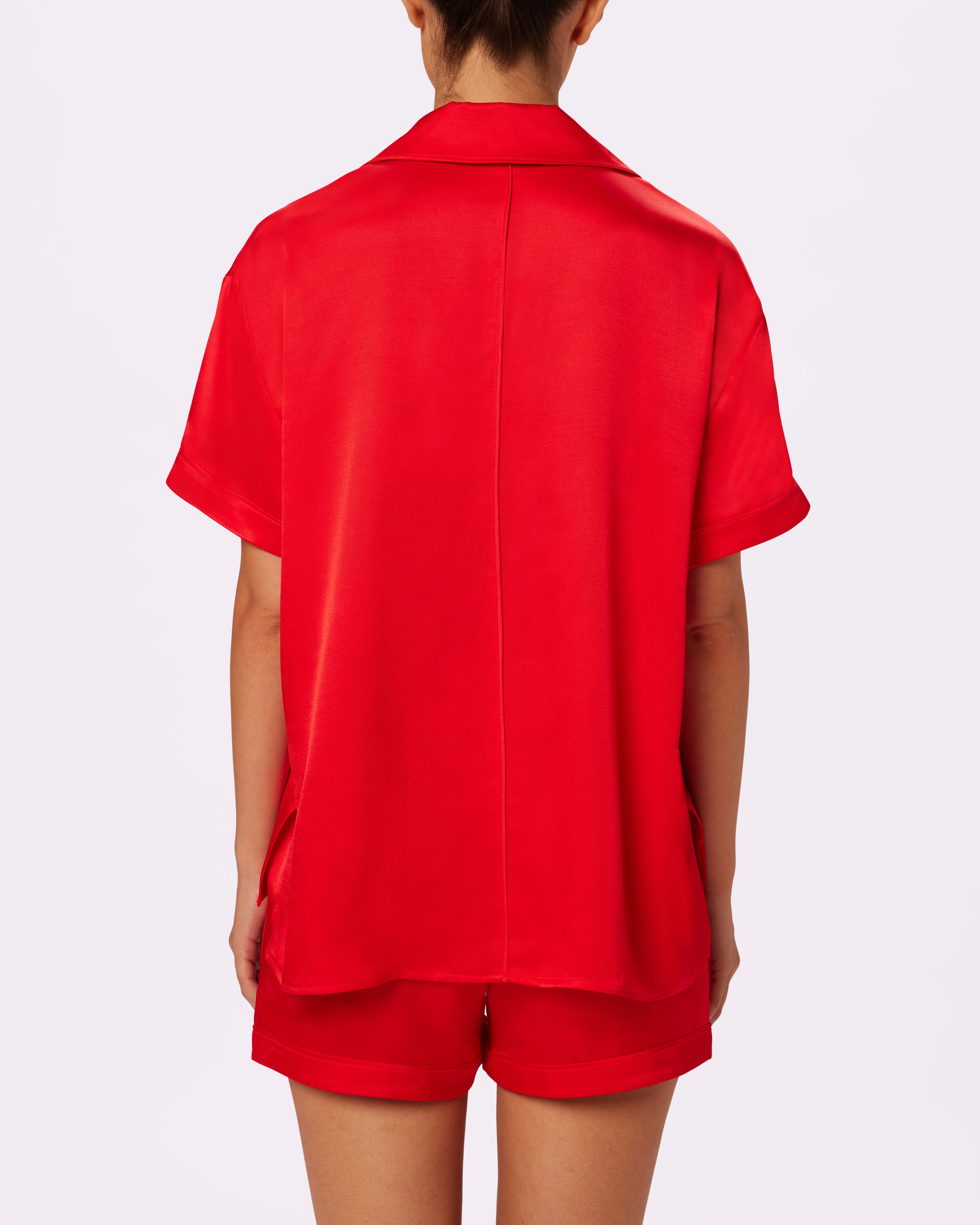 Luxe Dreams Satin Button-Up Shirt - Plush Balloon Sleeves