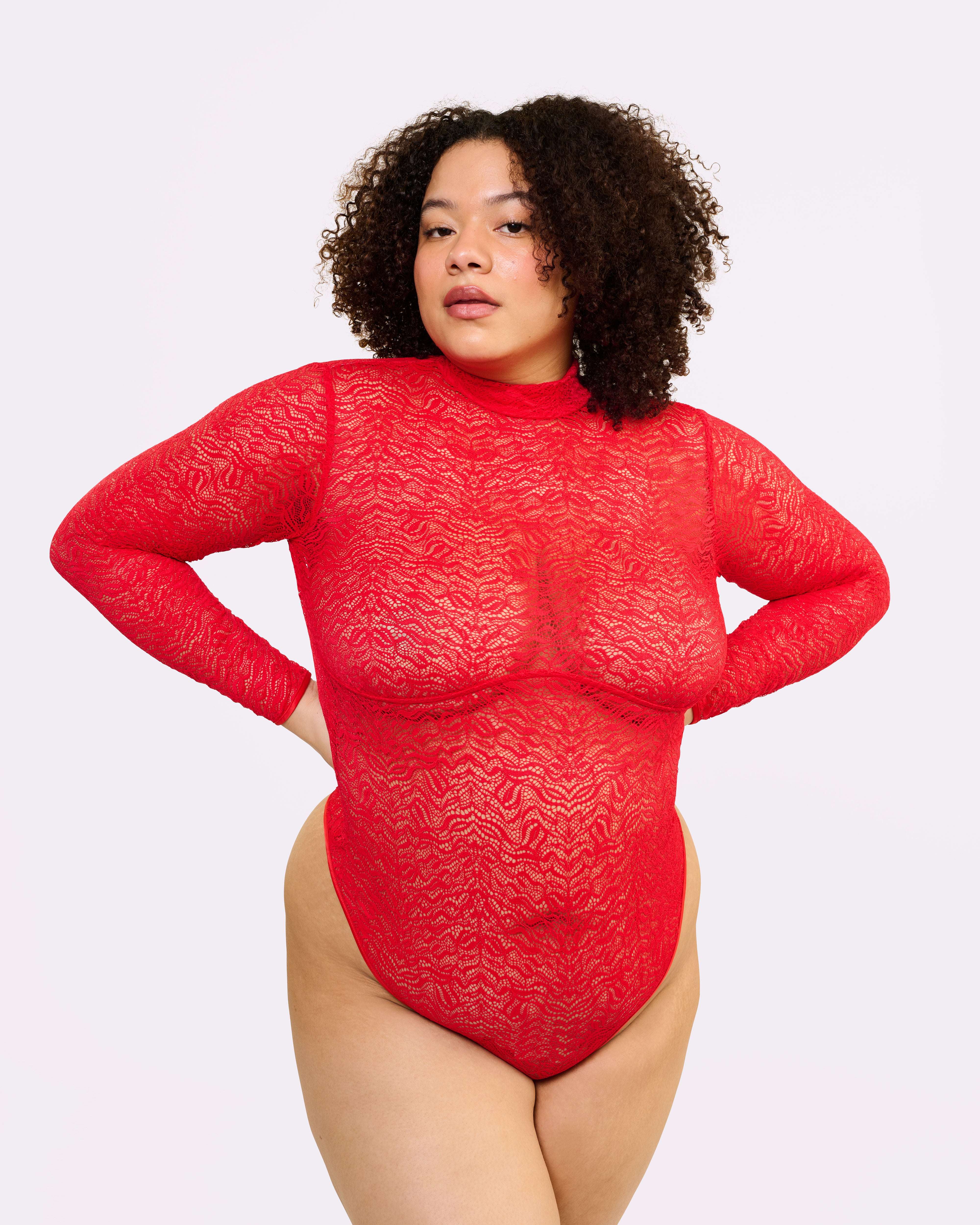 Lace Bodysuit by Dusk 'til Dawn - Balloon Sleeve