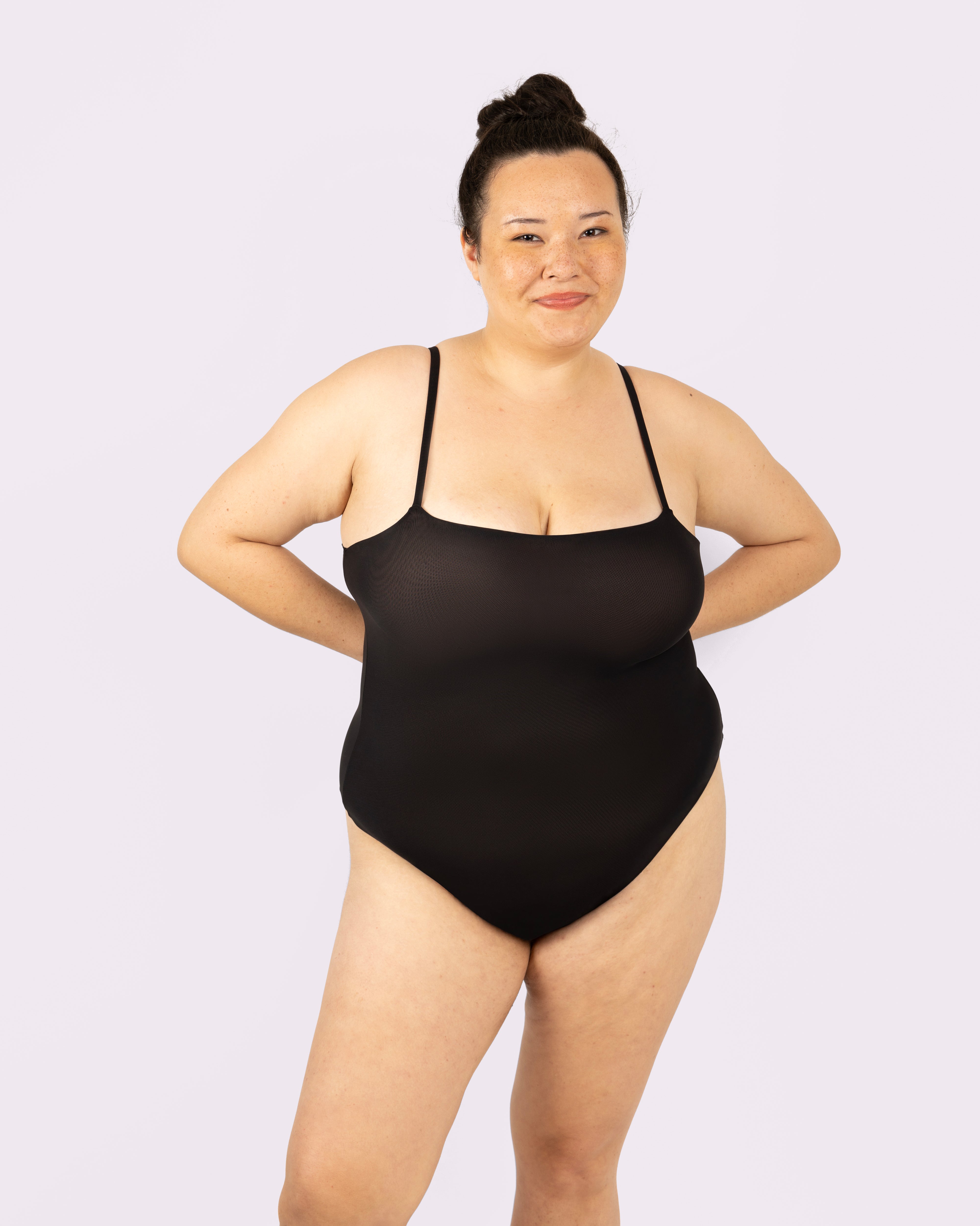 Archive Eightball Silky Mesh Square Neck Bodysuit