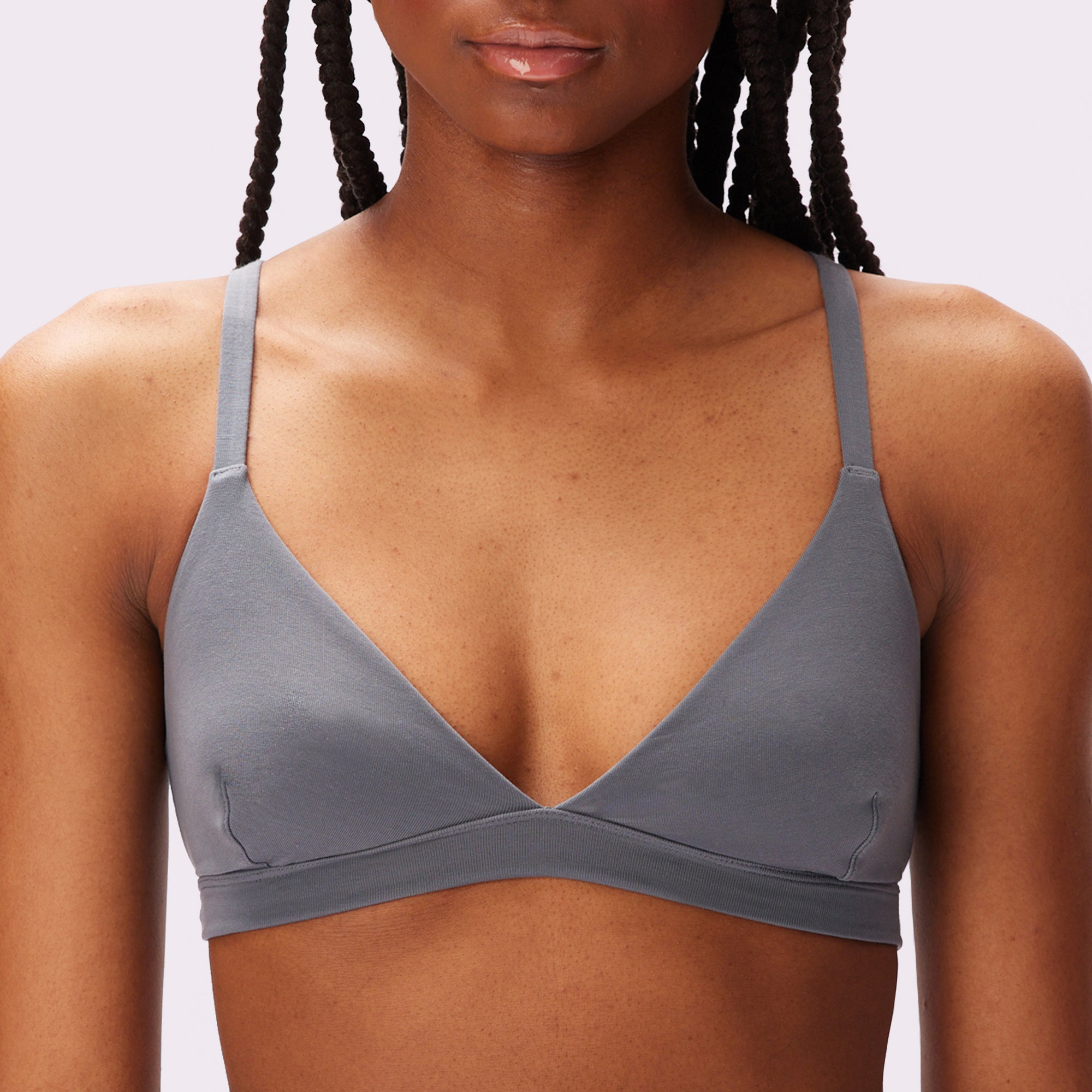 Cloud Strappy Bralette in Soft Smoke
