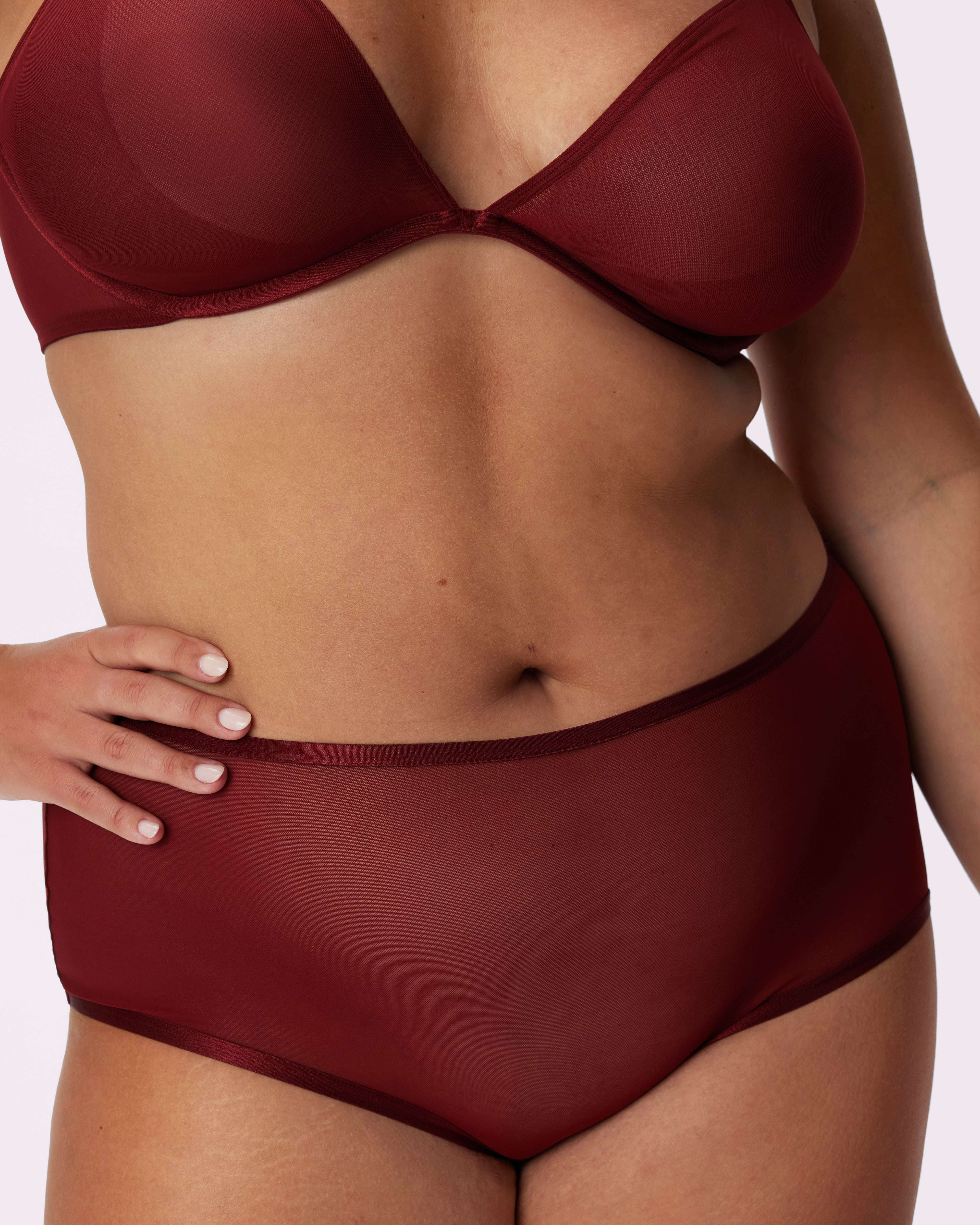 Silky Mesh High-Rise Boyshort in Twilight